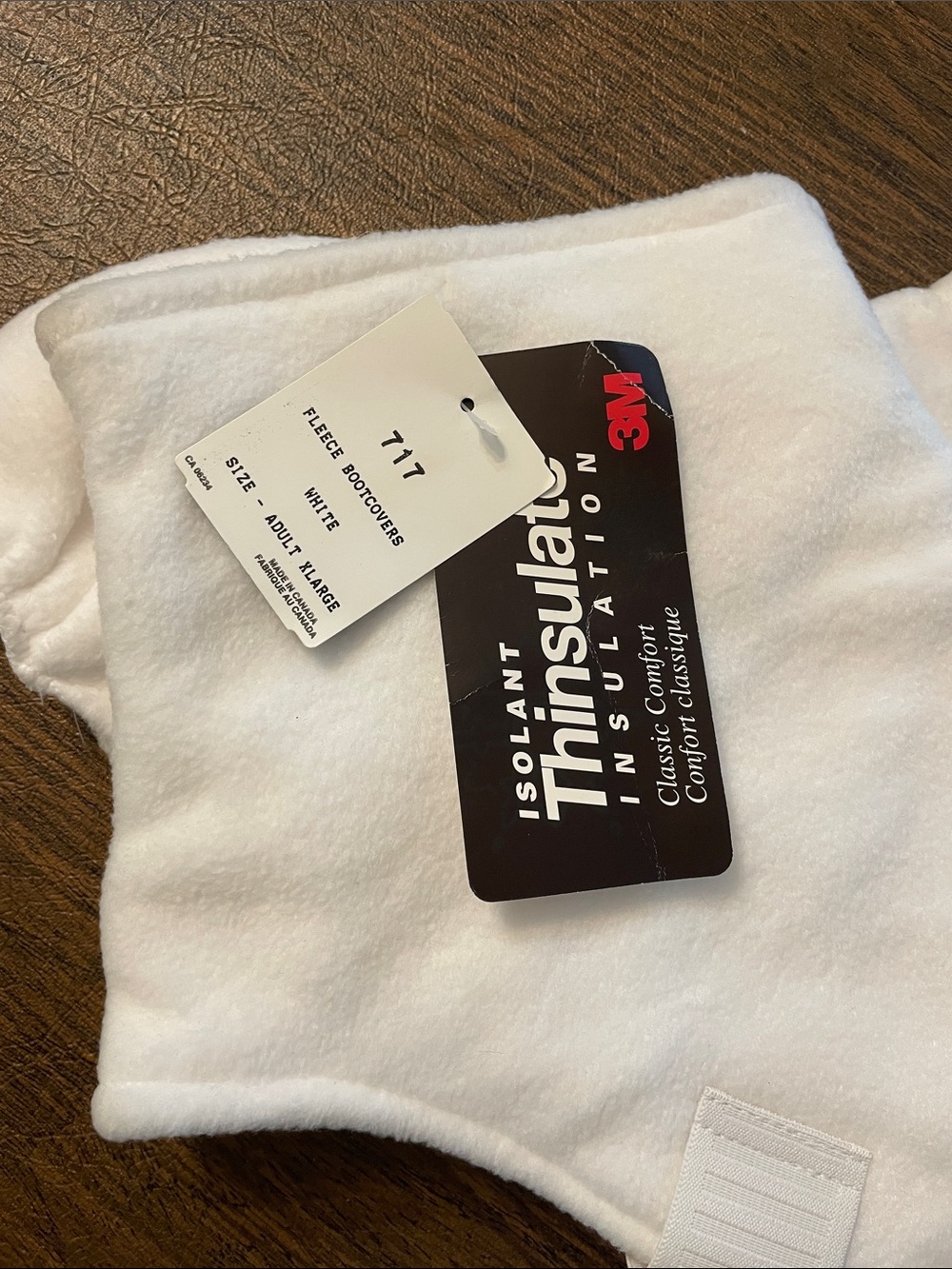 3M White Fleece ice skate/boot covers